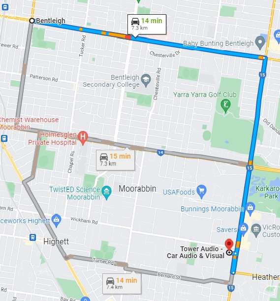 Bentleigh To Tower Audio Directions