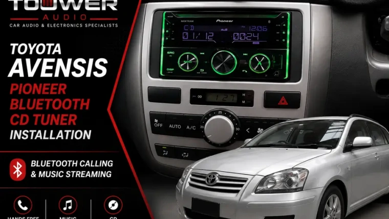 Toyota Avensis Pioneer Bluetooth CD Tuner Installation Melbourne