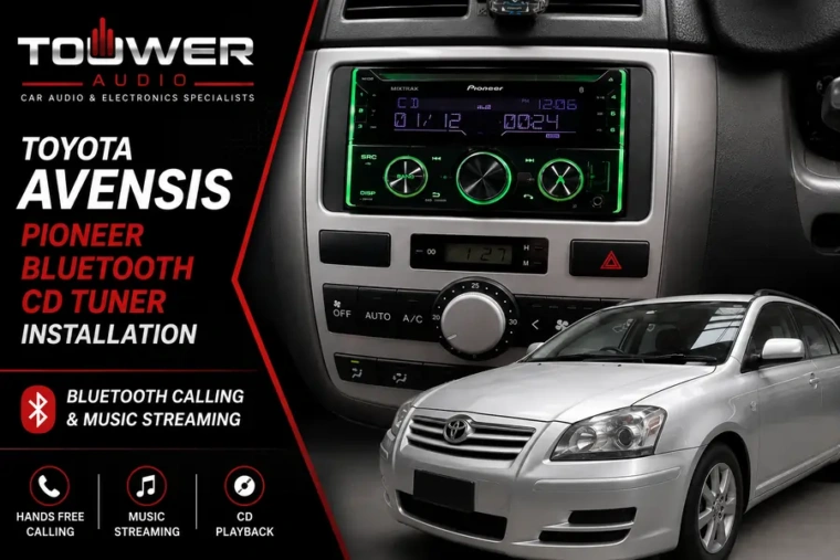 Toyota Avensis Pioneer Bluetooth CD Tuner Installation Melbourne